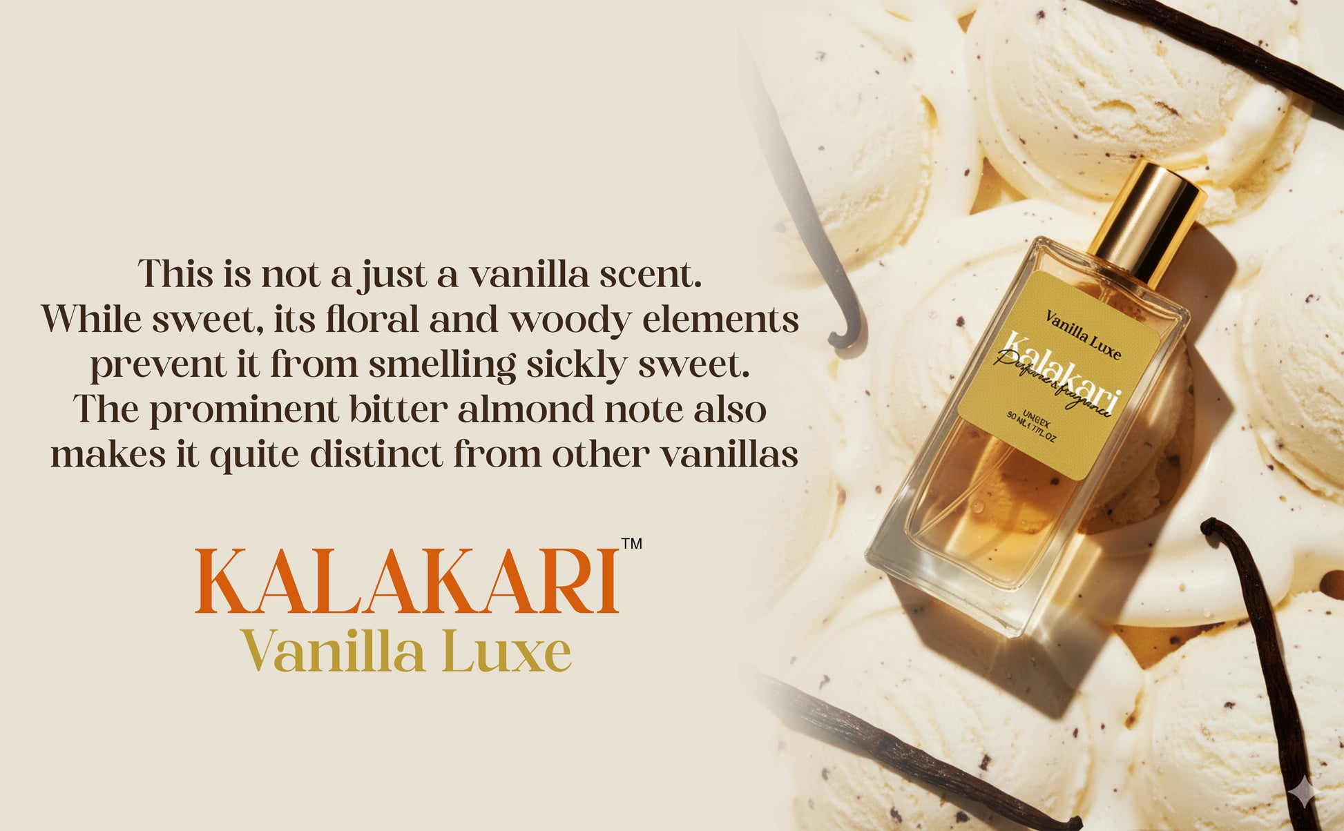 Vanilla Luxe 15ml Kalakari travel tester pack + Free Travel pouch