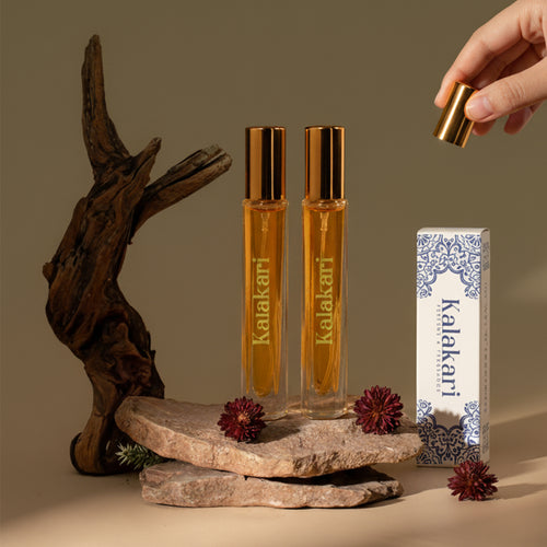 2 Perfume set with Travel POUCH - Prive & Vanilla Luxe Kalakari perfume and fragrance