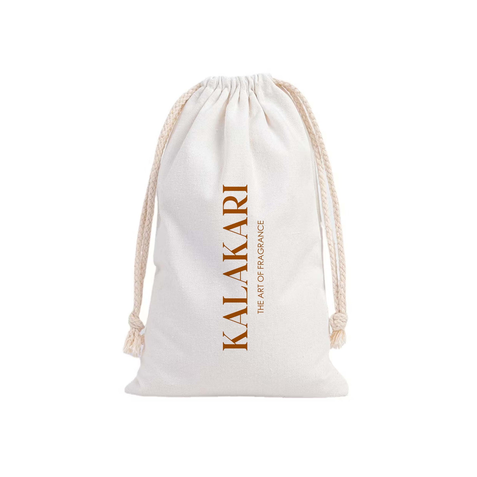 Cotton travel pouch perfume
