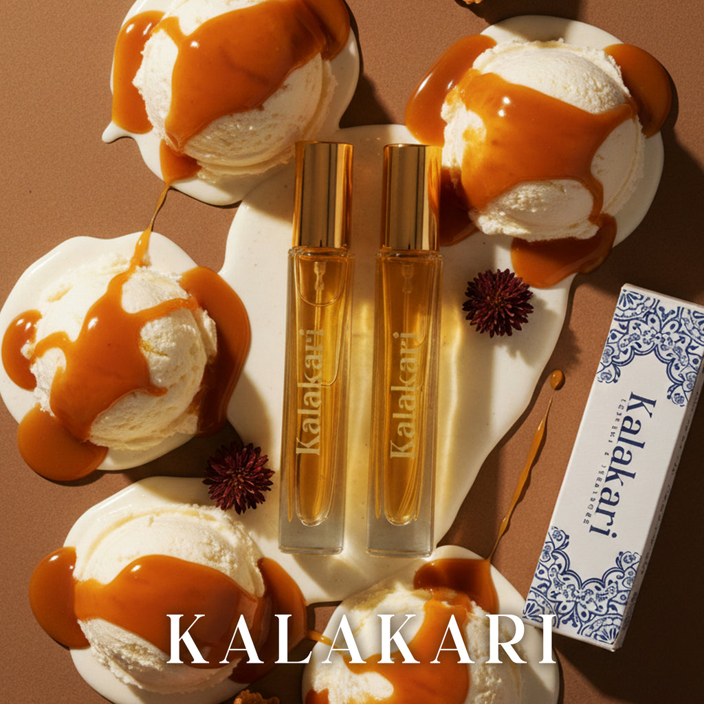 2 Perfume set with Travel POUCH - Prive & Vanilla Luxe Kalakari perfume and fragrance